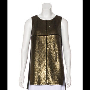 NWOT Lafayette 148 Formal “Olio” Metallic Sequin Tank Size Small